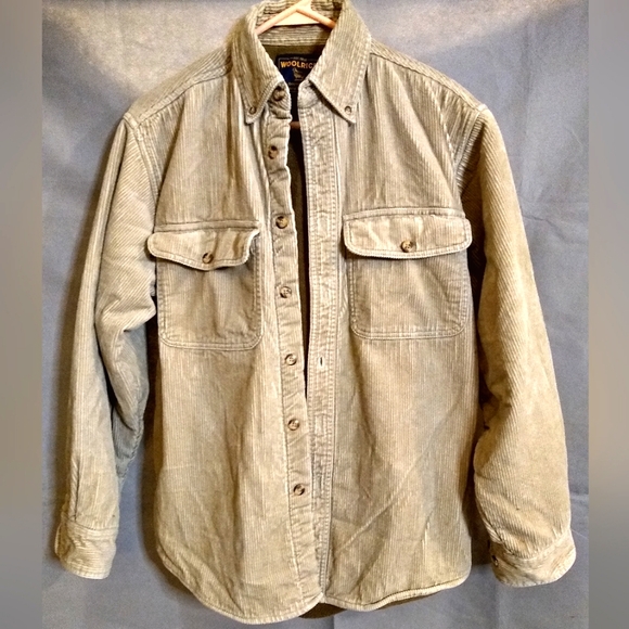 Woolrich Mens VTG Corduroy Lapel Single Breasted Fully Lined Two Pocket Jacket - Picture 1 of 9